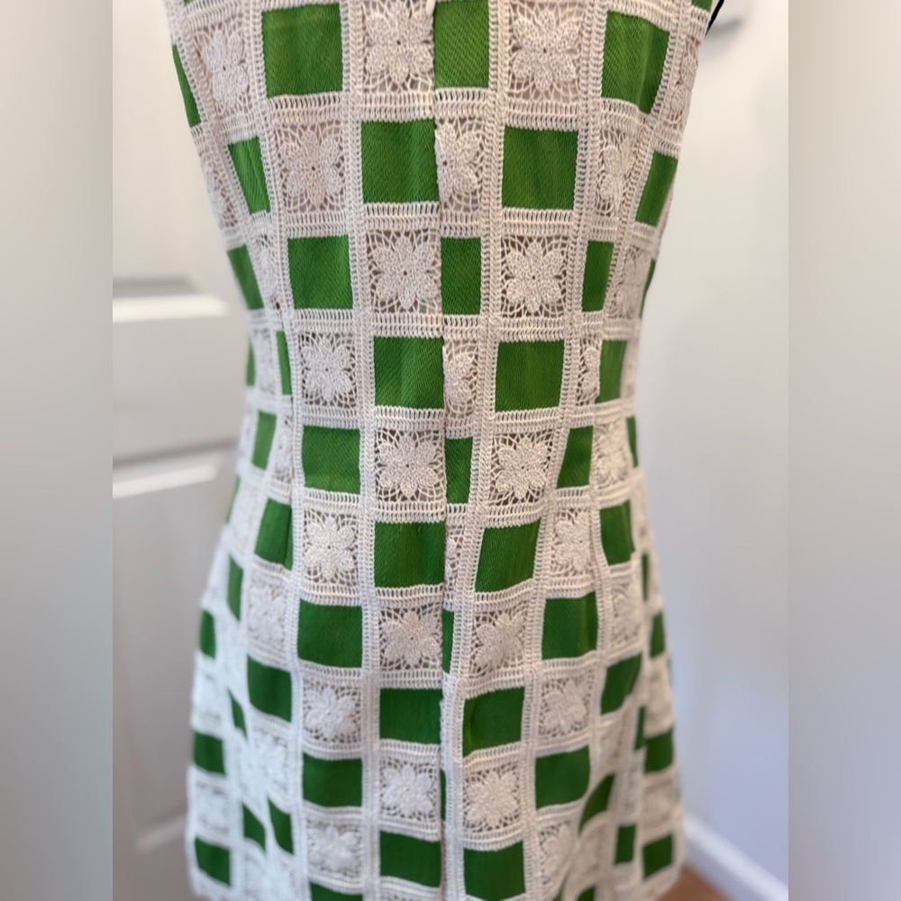 English Factory Crochet Patchwork Shift Dress NWT - image 11